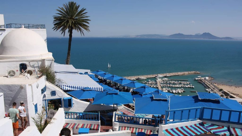 plage de Sidi Bou Saïd en Tunisie