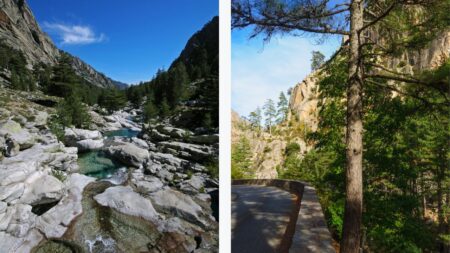 Piscines naturelles corses Les gorges de la Restonica en Haute-Corse